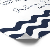 Nautical Navy Blue Herzlich willkommen bei unserem Poster (Ecke)