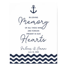 Nautical Navy Blue in Love Memory Print
