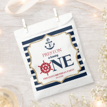 Nautical Navy Blue ONE First 1st Birthday Party