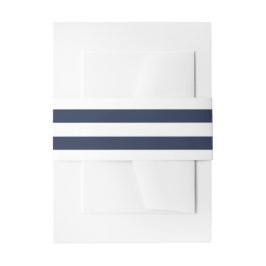 Nautical Navy Blue und White Stripes Wedding Beach Einladungsbanderole