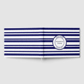 Nautical Navy Blue Wedding Gästebuch (Voll)