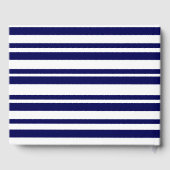 Nautical Navy Blue Wedding Gästebuch (Rückseite)