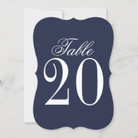 Nautical Navy Blue Wedding Tischnummer