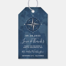 Nautical Navy Blue & White Gevor Wedding Vielen Da Geschenkanhänger