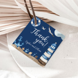 Nautical Navy danke Ihnen Baby Duwer Fevor Tags Geschenkanhänger