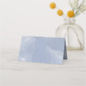 #Nautical Navy Dusty Blue Watercolor Event Hochzei Platzkarte (Rückseite)