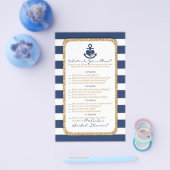 Nautical Navy & Gold, was in Ihrem Flyer auf dem H (Einzeln)