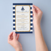 Nautical Navy & Gold, was in Ihrem Flyer auf dem H (Handgriff)