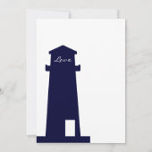 Nautical Navy Leuchtturm Hochzeit Einladungen (Rückseite)