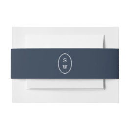 Nautical Navy Monogram Wedding Belly Band