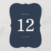 Nautical Navy Stripe Die-Cut Wedding Table Number Einladung (Vorderseite)