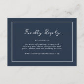 Nautical Navy Stripe Online RSVP Enclosure Card Begleitkarte (Vorderseite)