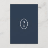 Nautical Navy Stripe Wedding Directions Card Begleitkarte (Rückseite)