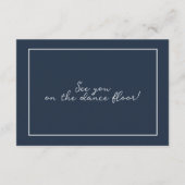 Nautical Navy Stripe Wedding RSVP Card Begleitkarte (Rückseite)