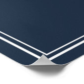 Nautical Navy Wedding Welcome Sign Poster (Ecke)