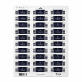 Nautical Navy & White Elegant Beach Hochzeit (Vorne)