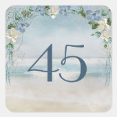 Nautical Net und Arch für 45 Jahre Quadratischer Aufkleber (Vorderseite)