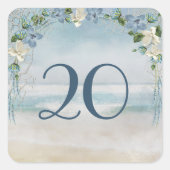 Nautical Net und Arch für das 20. Jubiläum Quadratischer Aufkleber (Vorderseite)