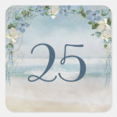 Nautical Net und Arch für das 25. Jubiläum Quadratischer Aufkleber (Vorderseite)