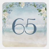 Nautical Net und Arch für das 65. Jubiläum Quadratischer Aufkleber (Vorderseite)
