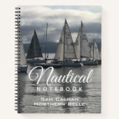 Nautical Notebook mit Name des Eigentümers Notizblock (Vorderseite)