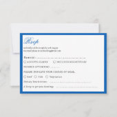 Nautical Ocean Beach blue Wedding Rsvp Card Karte (Vorderseite)