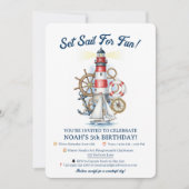 Nautical Ocean Beacon Party Invite Einladung (Vorderseite)