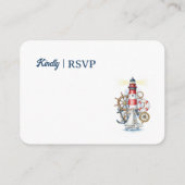 Nautical Ocean Beacon RSVP Begleitkarte (Rückseite)