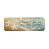 Nautical Ocean Starfish Beach Sand Return Address  (Vorne)