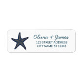 Nautical Ocean Starfish Navy Blue Return Address   (Vorne)