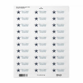 Nautical Ocean Starfish Navy Blue Return Address   (Vorne)
