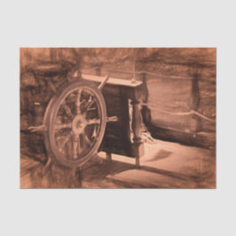 Nautical Ocean Vintag Navy Schiff Braun Küstenart Seidenpapier