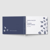 Nautical Oceanic Classic Marine Blue Wedding Gästebuch (Voll)