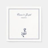 Nautical Oceanic Classic Wedding Paper Napkin Serviette (Vorderseite)