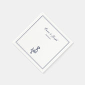 Nautical Oceanic Classic Wedding Paper Napkin Serviette (Ecke)