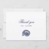 Nautical Oceanic Dunkle Marine "Danke" Karte (Vorderseite)