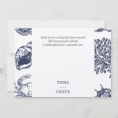 Nautical Oceanic Dunkle Marine "Danke" Karte (Rückseite)