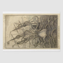 Nautical Octopus Boat Ephemera Decoupage Ship