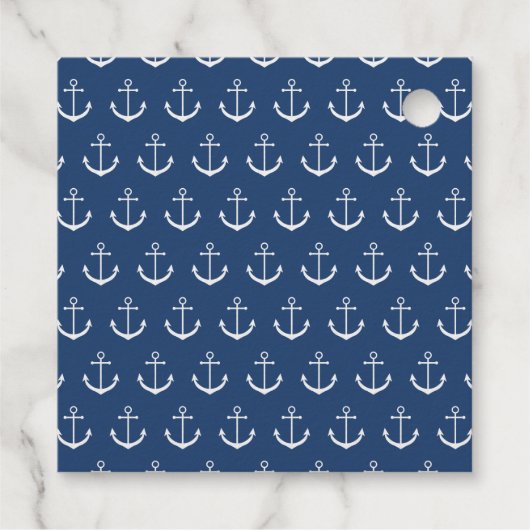 Nautical Oh Baby! Babydusche Vielen Dank Geschenkanhänger (Rückseite)