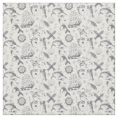 Nautical Old Sailor Tattoos Gemustert Stoff (Muster)