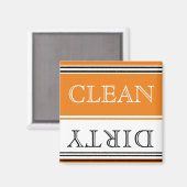 Nautical Orange Geschirrspüler sauber Magnet (Vorderseite/Rückseite)