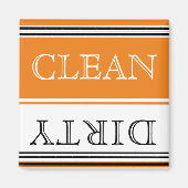 Nautical Orange Geschirrspüler sauber Magnet (Vorne)