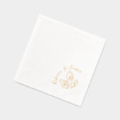 Nautical Oysters Hand Drawn Funky Wedding Servietten Mit Folie (Links)