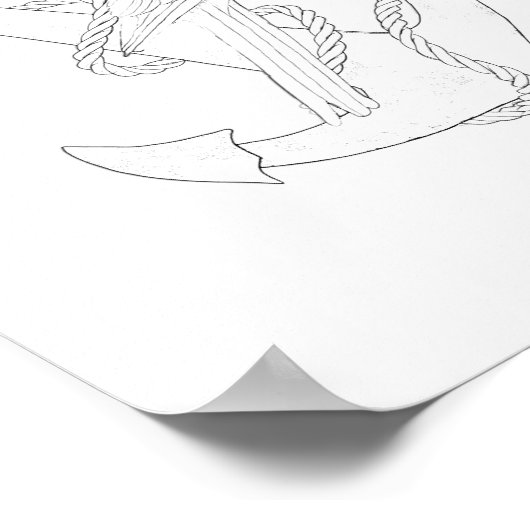 Nautical Parrot Aduloring Poster (Ecke)