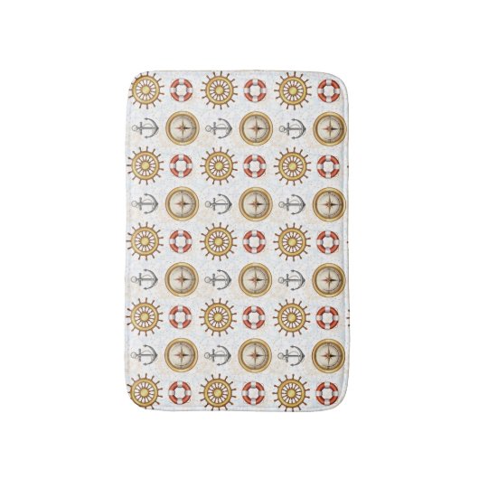 Nautical Pattern Bad Matten (Vorderseite Vertikal)