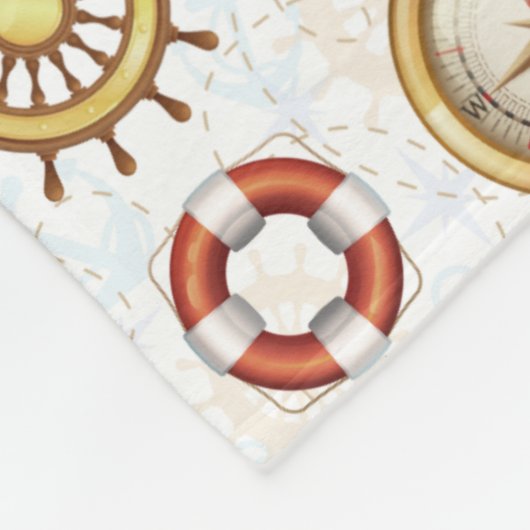 Nautical Pattern Fleece-Decken Fleecedecke (Ecke)