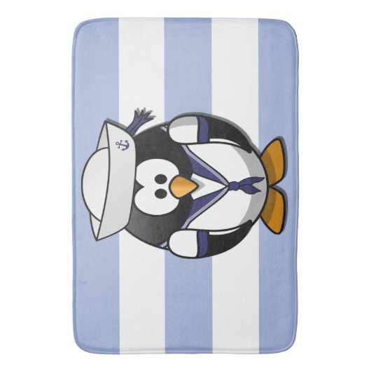 Nautical Penguin Bath Mat Badematte (Vorderseite Vertikal)