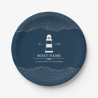 Nautical Personalisiert Blue Leuchtturm Name des S