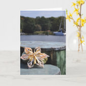 Nautical Piling Weihnachtsschmuck Karte (Gelbe Blume)