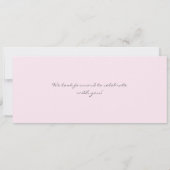 Nautical Pink Wedding Einladung Boarding Pass (Rückseite)